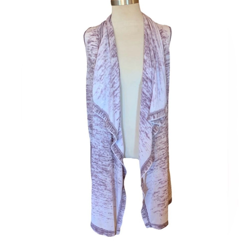 Soft Surroundings Lavender Women's Boho Vest Sz Med Bohemian Artsy